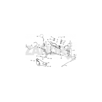 Stuur - Onderdelen stuur Santini Capri 125 matzwart