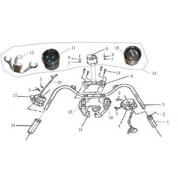 Stuur - Onderdelen stuur Eagle-Wing Torino koffie creme
