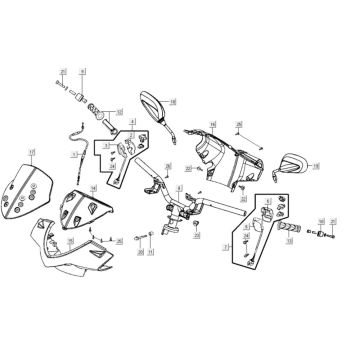 Stuur - Onderdelen stuur Kymco Agility City 16 200i