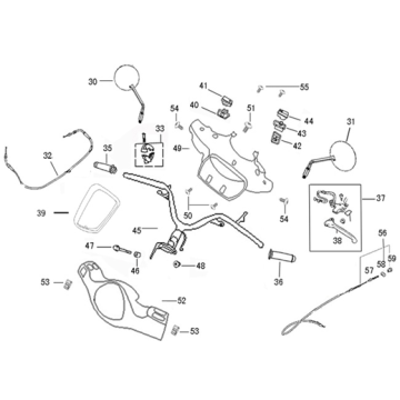 Stuur - Onderdelen stuur Vom Riva Sport flat mat antraciet