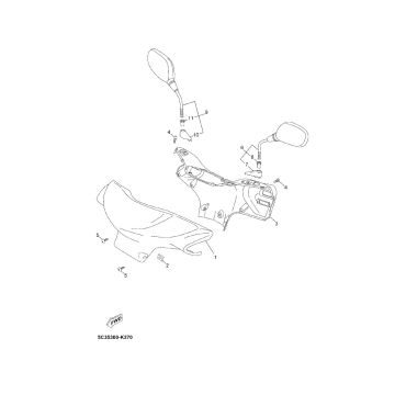 Stuurkappen- Spiegels Yamaha Neo's 4-takt 2008→ partsproduct-stuurhuis-vespalx254t2v