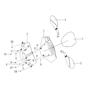 Stuurkappen - Knipperlichten voorzijde Generic Cracker 50 2-takt wit 2009 25