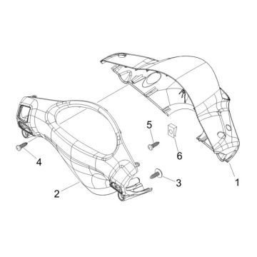 Stuurkappen Piaggio Fly 50 2-takt AC