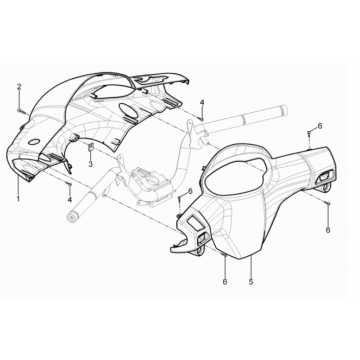 Stuurkappen Piaggio Typhoon 50 2-takt Euro 3 2011