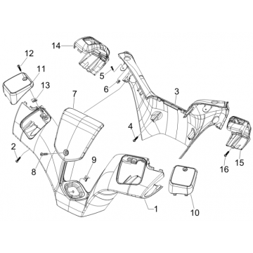 Stuurkappen Piaggio MP3 300 LT Sport 2009-2014