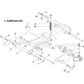 Motorophanging Piaggio Zip 2000 4-takt AC