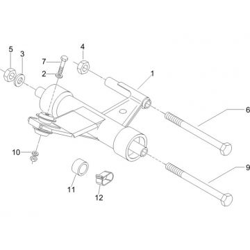 Motorophanging Vespa LXV 50 2-takt