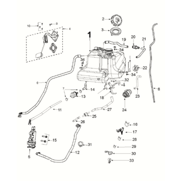 Benzinetank - Benzinepomp Peugeot Kisbee 50 4-takt AC Euro 5