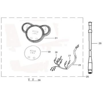 Kilometerteller - Cockpit China Joy mat antraciet
