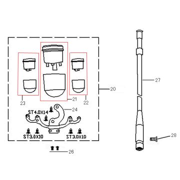 Kilometerteller - Cockpit Neco Borsalino Oro zwart