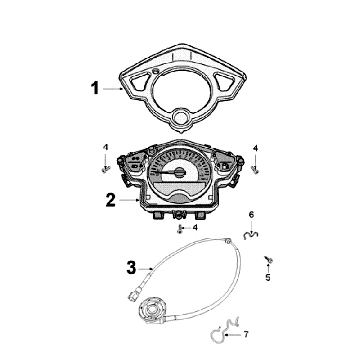 Kilometerteller - Cockpit Peugeot Speedfight 3 50 4-takt AC Blauw