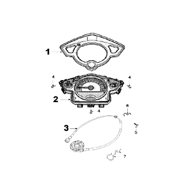 Kilometerteller - Cockpit Peugeot Speedfight 3 50 2-takt AC Zwart