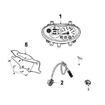 Kilometerteller - Cockpit Peugeot Vivacity Blauw