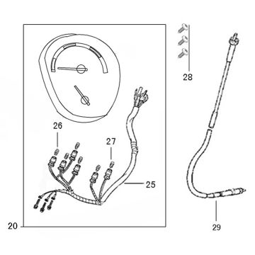 Kilometerteller - Cockpit Rover Riva II zwart