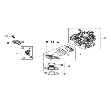 Throttle body Sym Joymax Z 125 E4