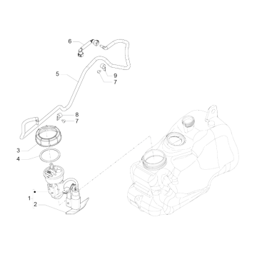 Benzinepomp Piaggio MP3 500 LT Business 2014-2016