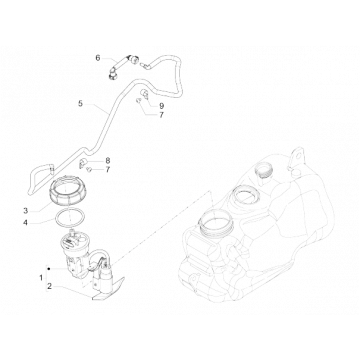 Benzinepomp Piaggio MP3 500 LT Sport 2014-2016