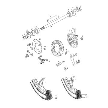 Achterwiel Tomos STANDARD QUADRO LUXE 1996-1997