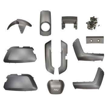 Kappenset NIU N-serie mat titanium DMP 10 stuks