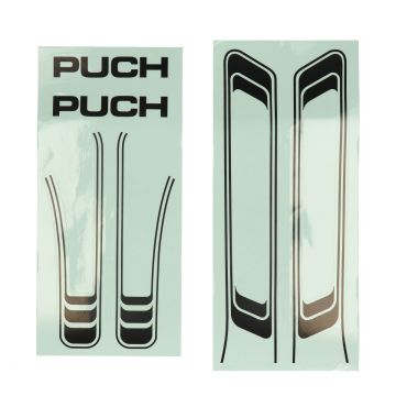 Transferset/stickerset Puch Maxi compleet pvc zwart