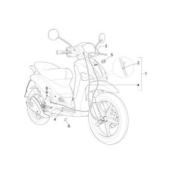 Kilometertellerkabel - Achterremkabel Piaggio Liberty 4-takt