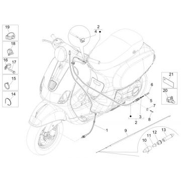 Kabels Vespa LXV 50 2-takt