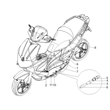 Gaskabel Gilera Runner 50 SP 50 2-takt LC 2010-2017