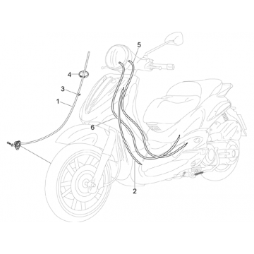 Kilometertellerkabel Piaggio Beverly 500 Euro 3 2007-2012