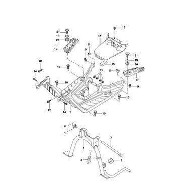 Treeplank - Middenstandaard Yamaha Bw's 2-takt