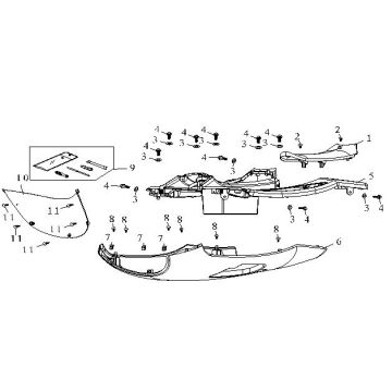 Treeplank China Fashion blauw