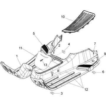 Treeplank Vespa LX 50 2-takt AC blauw midnight 222