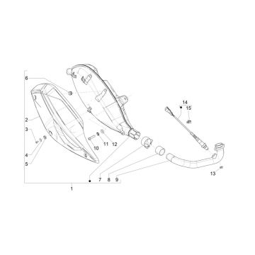 Uitlaat Piaggio MP3 300 HPE / 300 HPE Sport ABS Euro 5 2020-2022