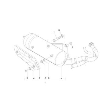 Uitlaat Piaggio Zip 2000 2-takt AC