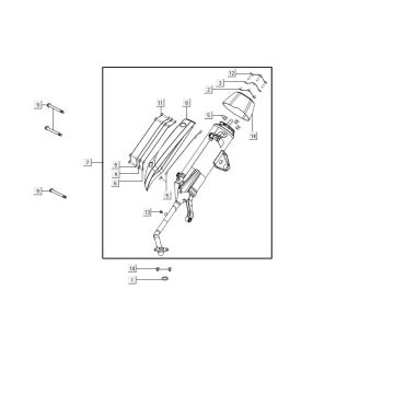 Uitlaat Kymco Agility 16+ 125 Mat Metallic Light Blue