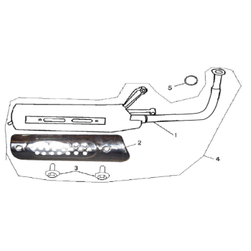 Uitlaat AGM GT blauw