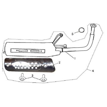 Uitlaat AGM LX zwart