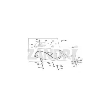 Uitlaat Santini Capri 125 matzwart