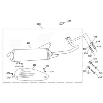 Uitlaat Berini Sprint zwart