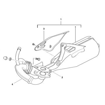Uitlaat Beta Beta Ark-k 50 2-takt AC zwart grijs 25