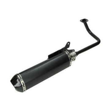 Uitlaat (ovaal model Akrapovic) Jamarcol model China GY6 50cc LX scooter Euro 2 (1 schokbreker) VX/VX50S/Riva/Napoli/Benson/Touring/Toscana/Lux/VXL/RL/Azzuro/Rimini/Delphi/GTS/Sourini/Felice