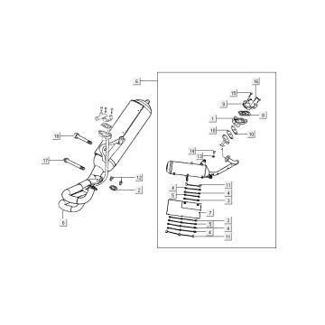 Uitlaat Kymco Grand Dink 2-takt Titanium