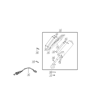 Uitlaat Kymco VP50i Euro 4 tecno silver