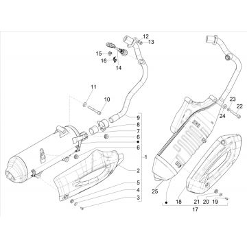 Uitlaat Piaggio Piaggio Liberty 125 IGET 3V IE ABS Euro 4 2015-2019
