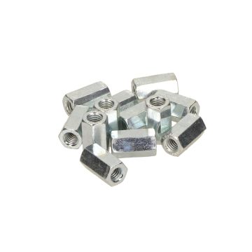 Uitlaat moer hoog M6x18mm 12 stuks