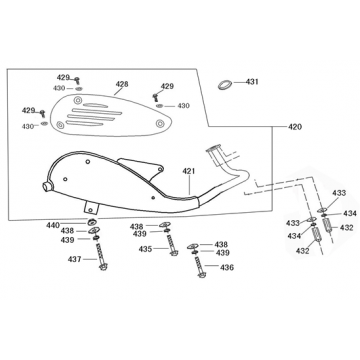 Uitlaat Neco Azzuro 125 wit