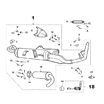 Uitlaat Peugeot Speedfight 3 50 2-takt LC