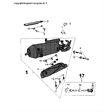Uitlaat Peugeot Speedfight 4 50 2-takt LC zwartrood