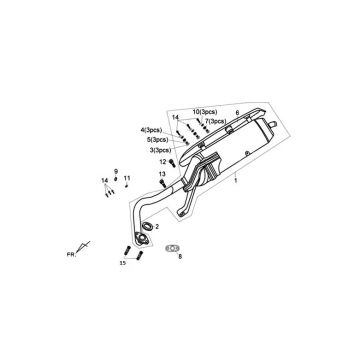 Uitlaat Sym Fiddle III -Uitlaat Sym Fiddle III Deep Ocean Blue