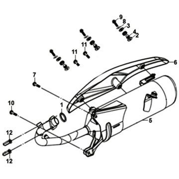 Uitlaat Sym Symphony ST Euro 4