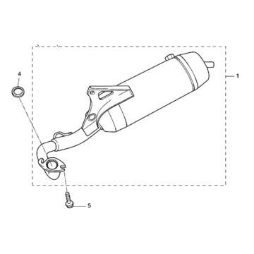 Uitlaat Yamaha Aerox 50 2-takt LC